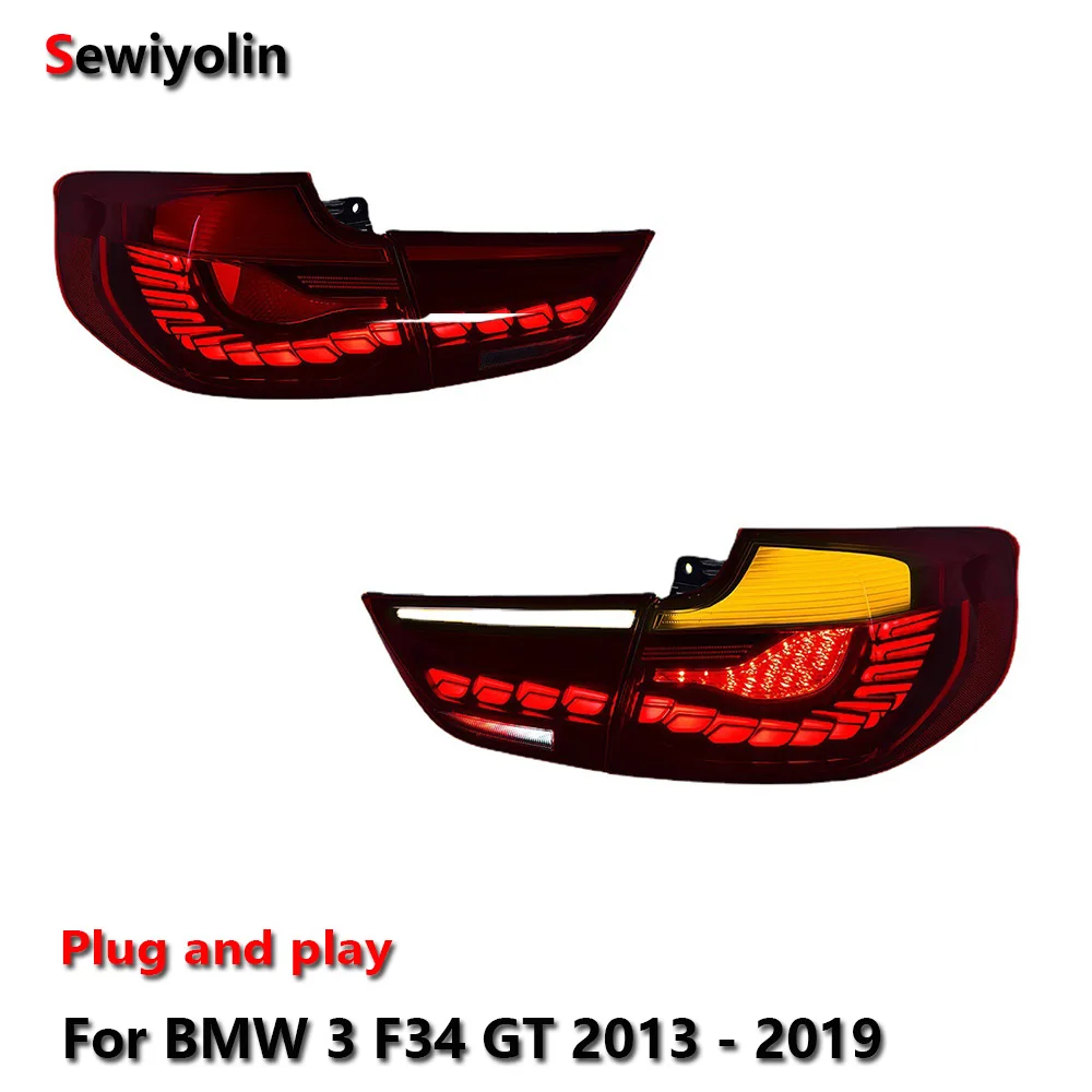 Car LED Tail Light Assemblies For BMW 3 F34 GT 2013 - 2019 Auto Rear Fog DRL Brake Turn Signal Lamp Plug and Play