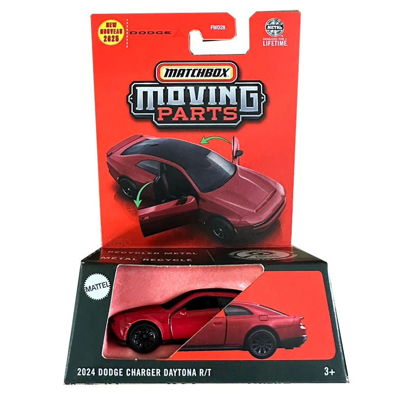 25e original matchbox carro 1/64 peças móveis fundidas 2024 dodge charger daytona r/t modelo de veículo brinquedos para meninos presente de coleção