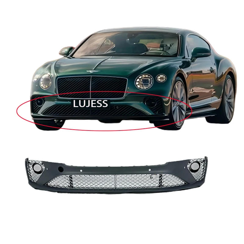 

Высококачественный комплект обвесов для Bentley Continental GT 2021: передний бампер с хромированной решеткой и сеткой, OEM 3SD807437