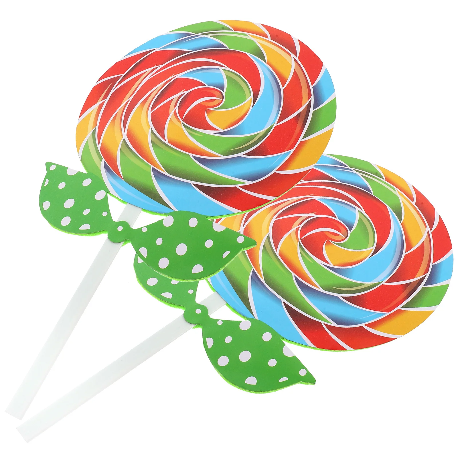 

2Pcs Lollipop Prop Fine Workmanship Non Fading Fake Candy Decorative Ornaments for Party Favor Festival Scene Photography Use