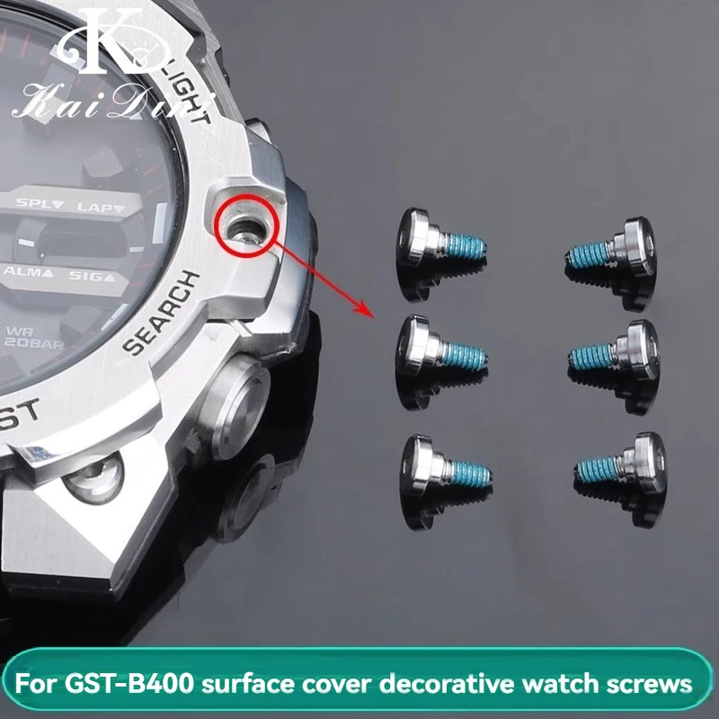 For Casio G-SHOCK GST-B400 Surface Decoration Screws Steel Heart Case Front Decorative Screws Front Cover Side Screws withTools