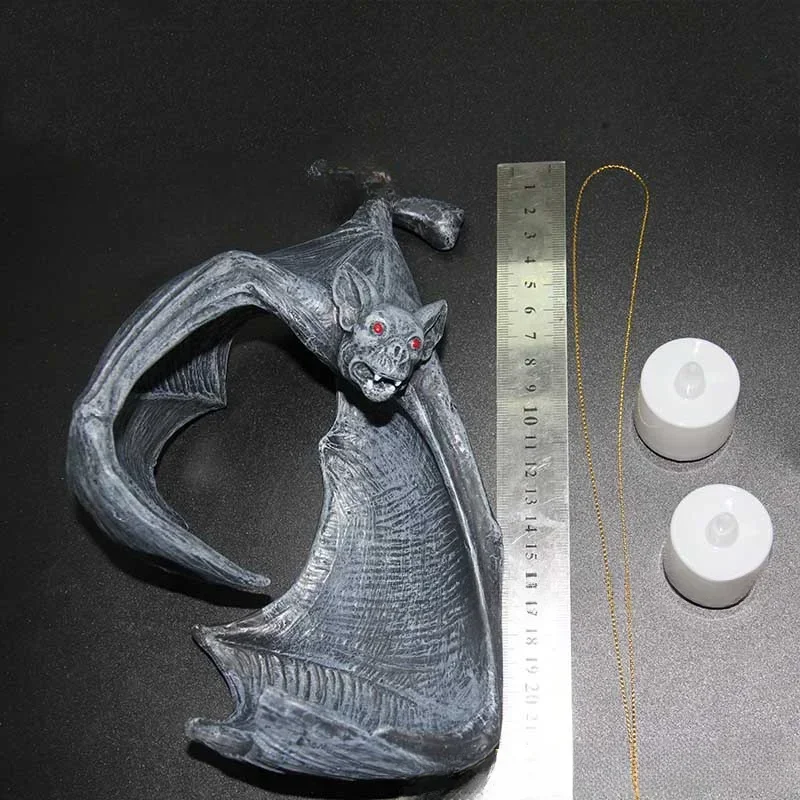 박쥐 벽 Tealight 홀더 동상 장식품 정원 매달려 촛대 라이트 정원 홈 할로윈 촛대 장식 선물 장난감