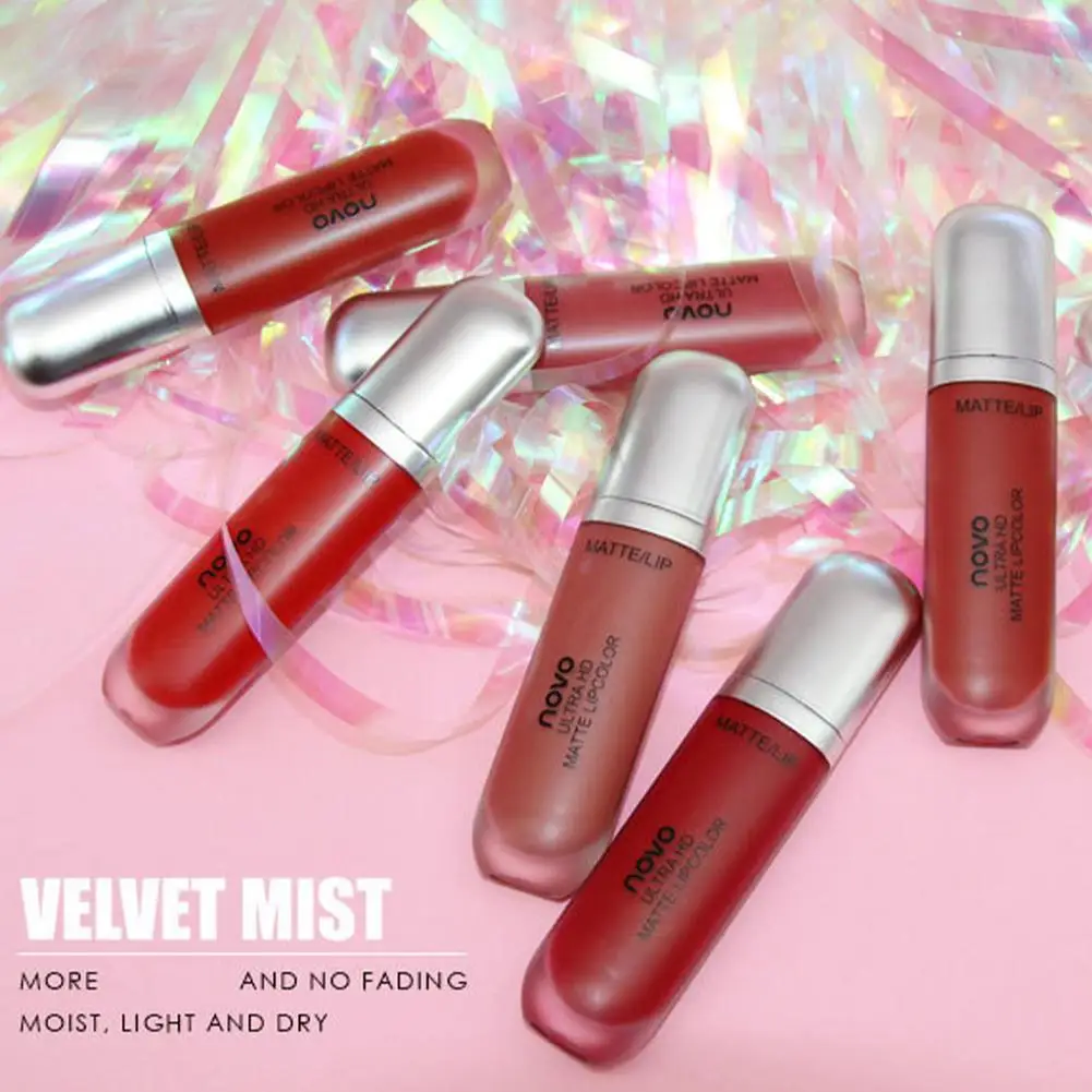 Velvet Lip Glaze Matte vervaagt niet Betaalbare lippenstift Whitening Cup Een non-stick hydraterende J3Y8