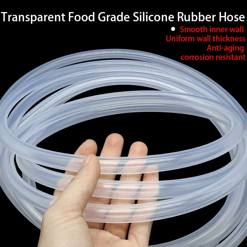 1Meter Transparent Food Grade Silicone Rubber Hose High Quality Water Pump Milk Beer Tube Hoses Aquarium Tubing 1~50mm