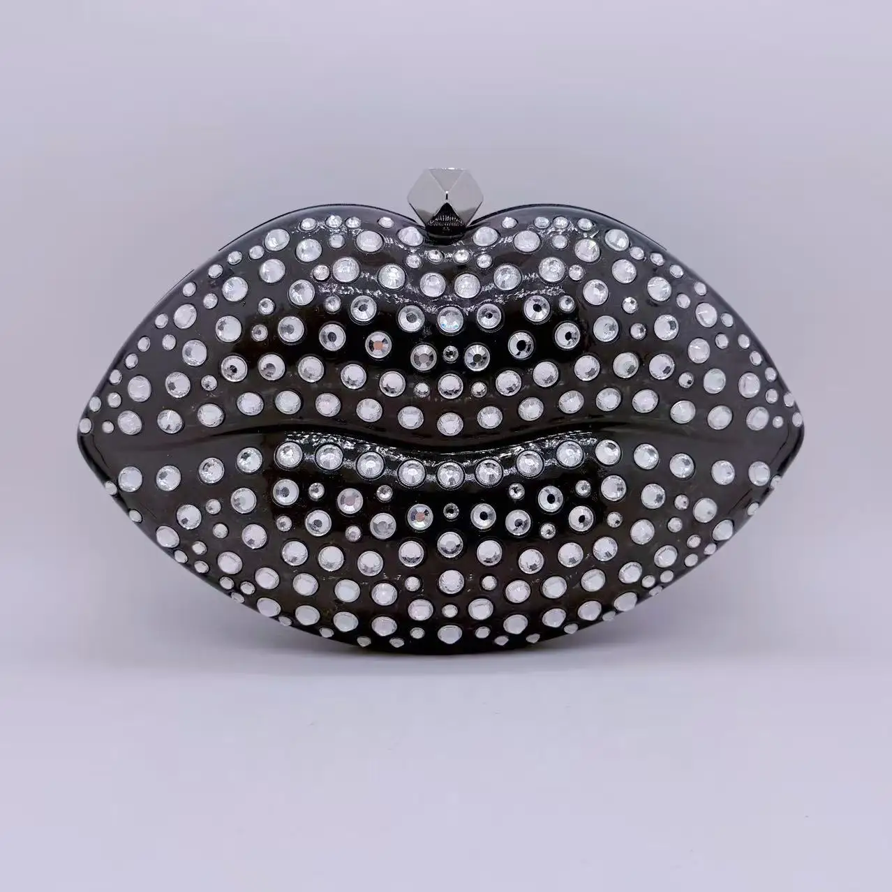 

Lip Shape Rhinestones Clutch Bag Clear Acrylic Kiss Purse Luxury Diamond Women Wedding Evening Party Chain Crossbody Handbag