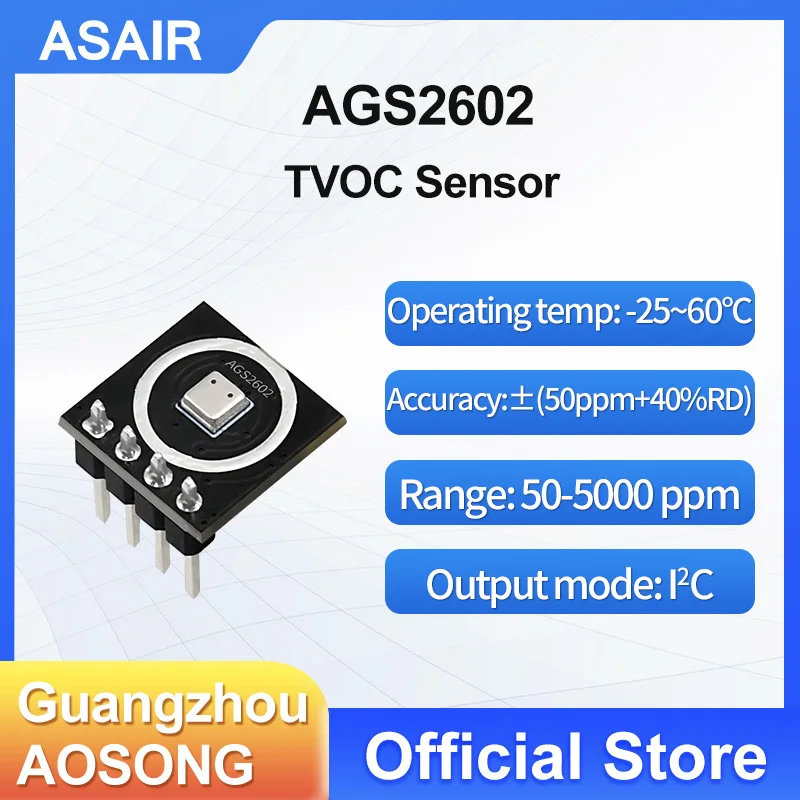 ASAIR TVOC Gas Sensor Module IIC Digital Signal Sensor Module AGS2602