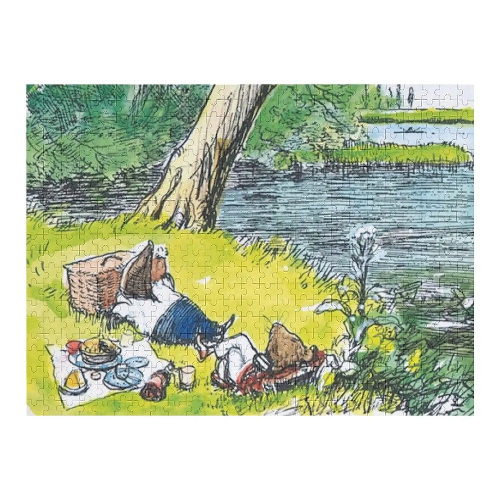 

Деревянные пазлы «Крот и Крыса в реке» для взрослых, персонализированные подарочные пазлы