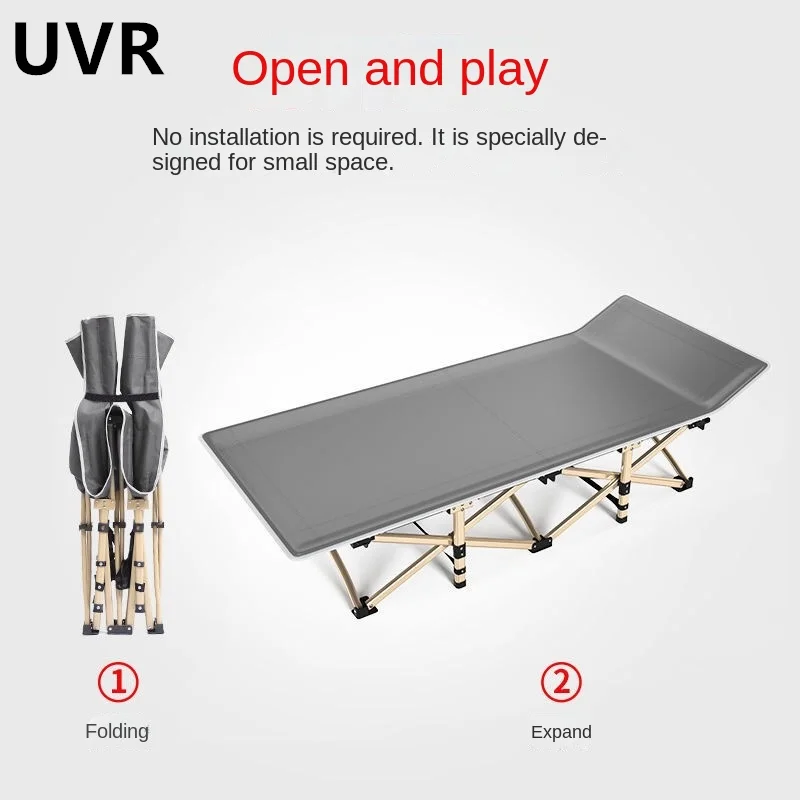 UVR Portable Single Person Office Lunch Lounge Chair Outdoor Leisure Camping Lazy Person Foldable Companion Soft Foldable Bed