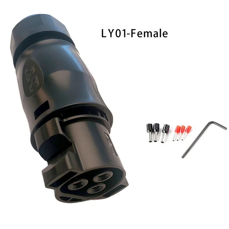 Spina del connettore solare fotovoltaico impermeabile IP68 4000V 40A per il Kit di protezione parallela del pannello del sistema fotovoltaico solare LY01-Female