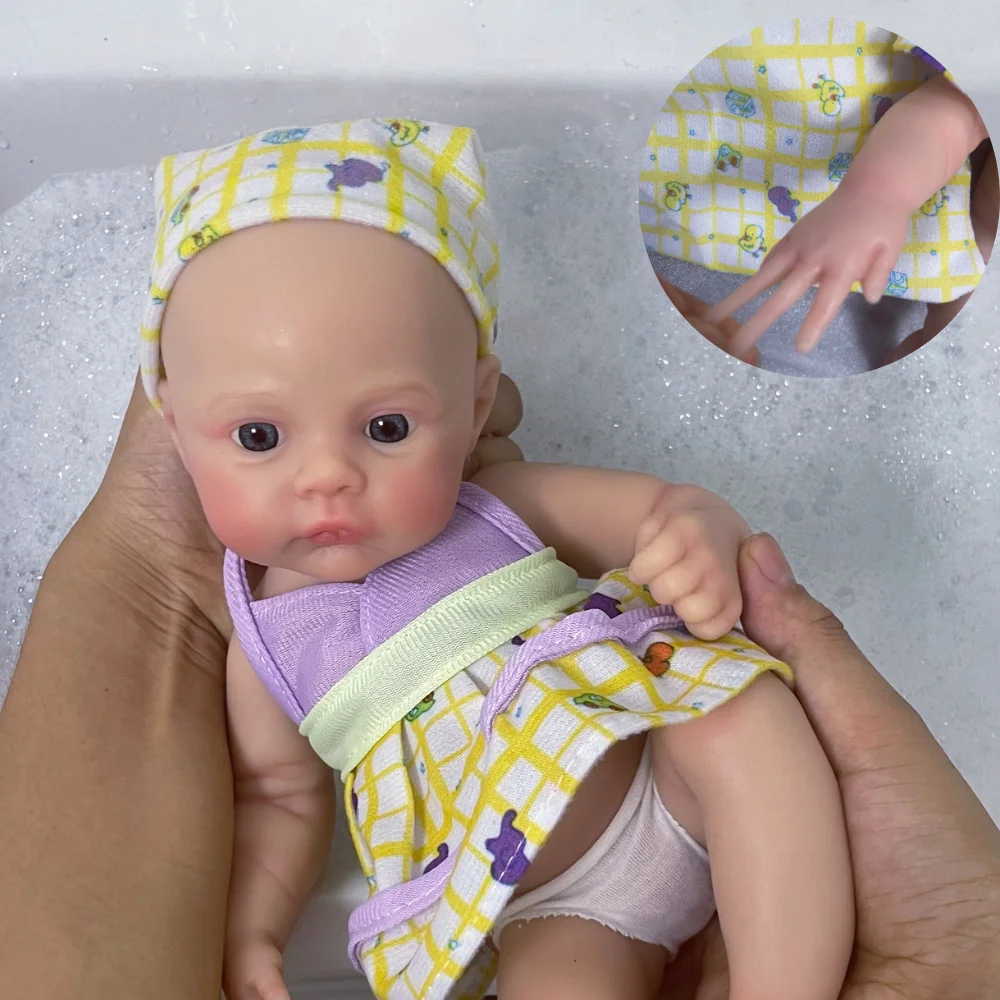 มินิ33ซม.ซิลิโคนReborn Baby Meadowตุ๊กตาOriginalสาวซิลิโคนแข็งล้างทําความสะอาดได้ตุ๊กตาของเล่นของขวัญ
