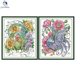 Joy Sunday Animal DIY 16CT 14CT 11CT Cross Stitch Embroidery Kits Needlework Craft Set Cotton Thread Canvas Home Decoration
