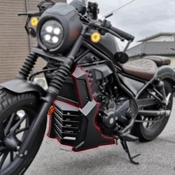 Motorcycle Black Lower Chin Fairing Under Front Spoiler Cover Belly Pan Panel Engine Guard For Honda Rebel CMX 250 300 2017-2023