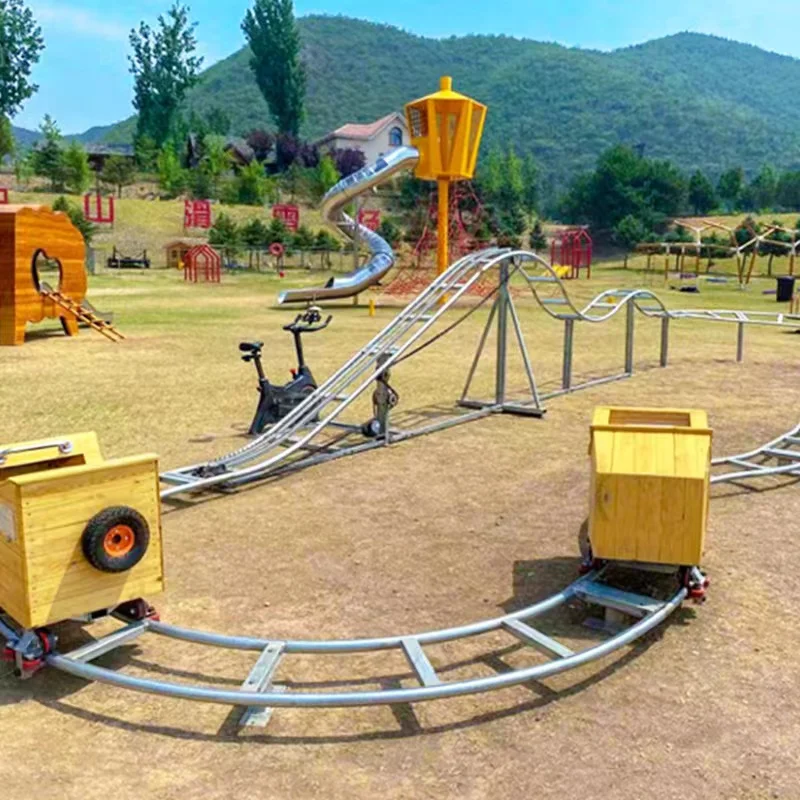 Customized Non-Powered Roller Coaster Amusement Park Outdoor Amusement Facilities Human Mini Roller Coaster