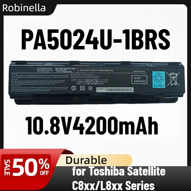 

10.8V 4200mAh Laptop Battery for Toshiba Satellite C8xx/L8xx Series,Compatible with PA5024U-1BRS, PA5025U Toshiba Laptop Battery