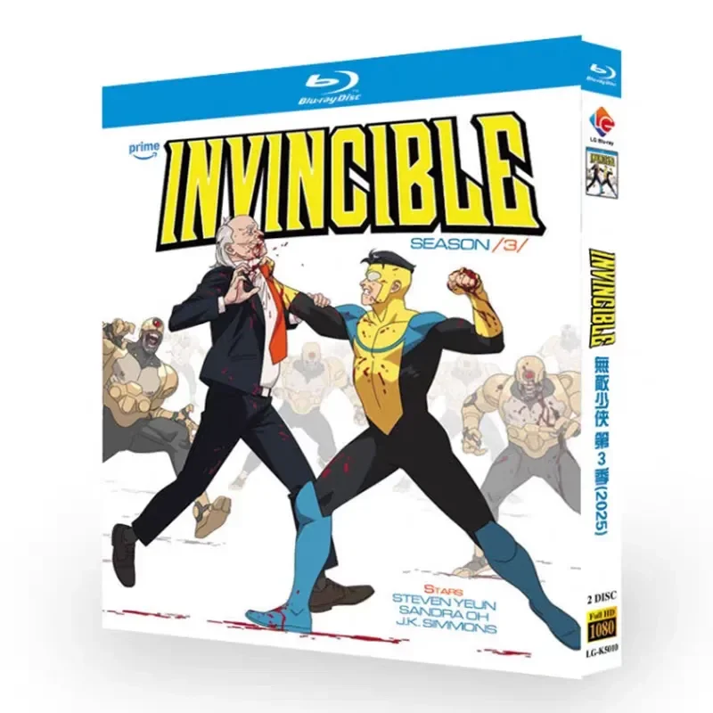 

Invincible Young Man Season 3 Blu-ray High Definition Animation BD Disc Box with Chinese and English Subtitles