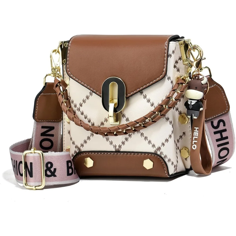 

Crossbody Bags for Women Fashion Cell Phone Purse Shoulder Handbags with Wide Strap