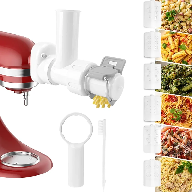 

Насадка для макаронных изделий 6 в 1 для миксеров Kitchenaid, набор насадок для макаронных изделий с 6 различными формами для макарон