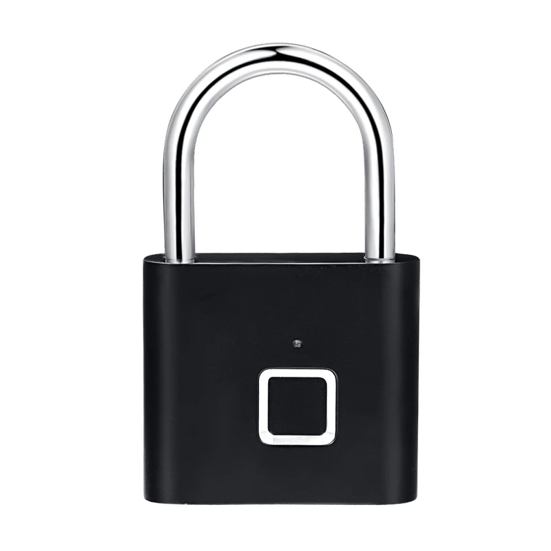 Keyless USB Charging Door Lock Fingerprint Smart Padlock Quickly Unlock Zinc Alloy Metal Self-imaging Chip 10 Fingerprints
