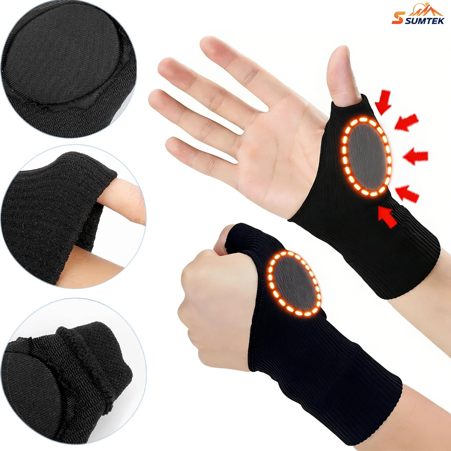 

Thumb Compression Arthritis Gloves,Breathable Wrist Support Wrist Brace Wrist Sleeve With Gel Thumb Injury Pads