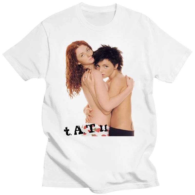 t.A.T.u. TATU HUG Russian Pop Rocker Julia Volkova Lena Katina White T-Shirt