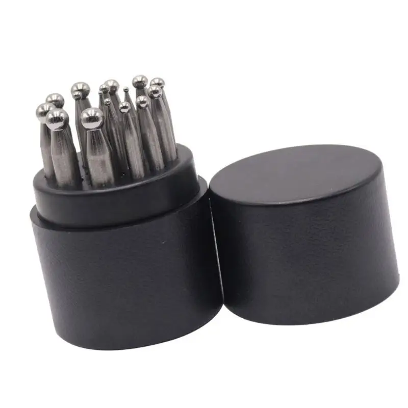 P9FE Schmuckmacher-Stahlstanzer-Set, 15/17-teilig, gehämmertes Metall-Stanzwerkzeug mit Koffer – Detail 9