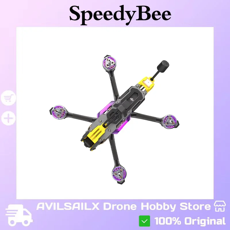 

Дрон SpeedyBee Mario5 O4PRO FPV 5 дюймов 6S с двигателями F405V4 55A ESC и 2306,5 1880KV