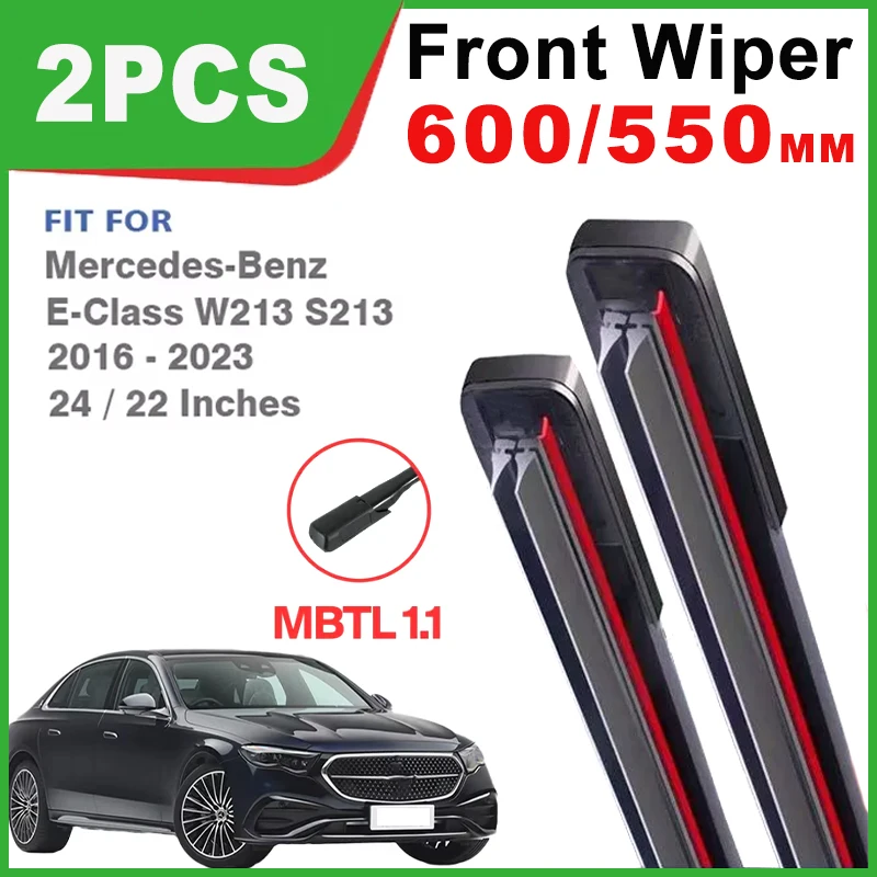 

Wiper Blades For Mercedes Benz E-Class W213 S213 16-23 Front Windshield Brushes Windscreen Car Accessories Cover Spring 24"+22"