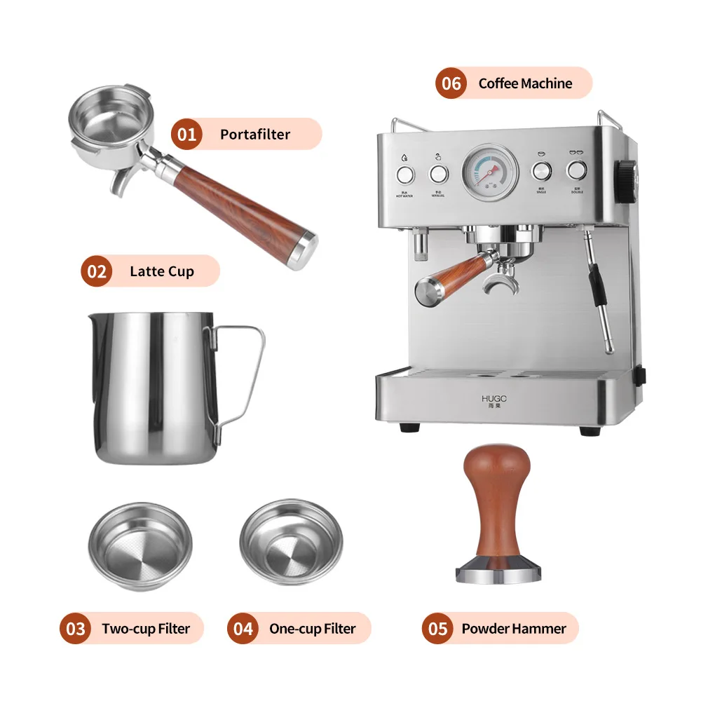 

Hot Sale Heavy-Duty Stainless Steel Coffee Equipment Espresso Semi Automatic Coffee Machine For Commercial