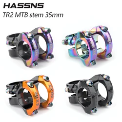 HASSNS TR2 Bicycle Stem Road Short Power Mountain Bike Handlebar Stem 31.8/35*40MM Mtb Table Power Riser Handle Cycling Bridge