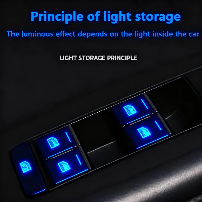 

18Pcs/set Automotive Interior Reflective Stickers Interior Buttons Fluorescent Identification Stickers Automotive Accessories