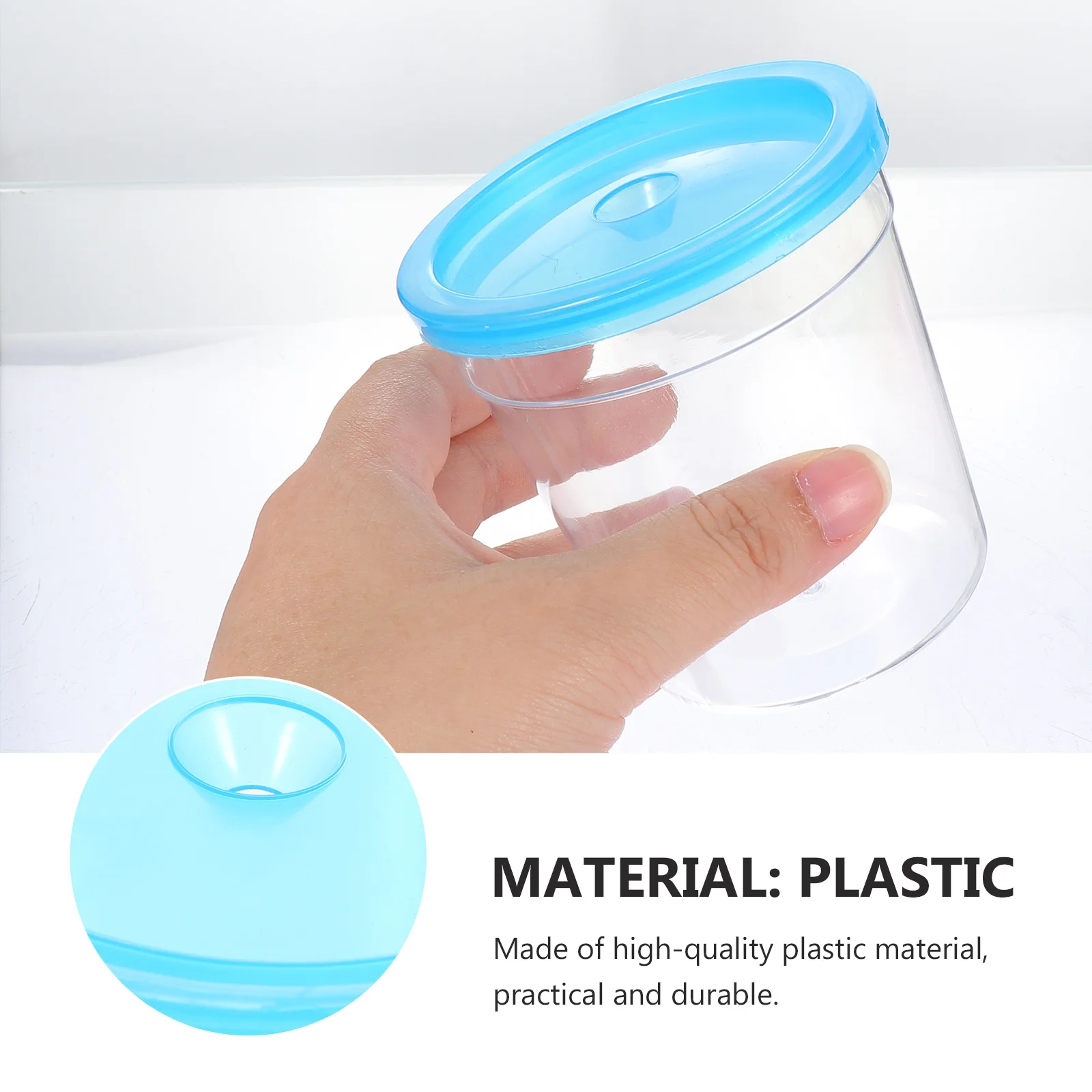 

1Pcs Transparent Reptile Feeding Box Mini Turtle Tank Jellyfish Cup Insect Cup -Proof Design for Small Pets