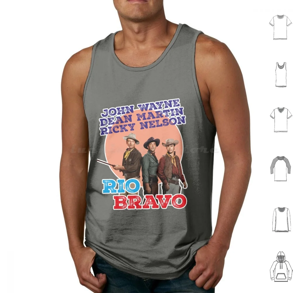 Bravo, Western, John Wayne, Dean, Ricky Nelson Canotte Gilet Senza Maniche Bravo John Wayne Dean Ricky Nelson