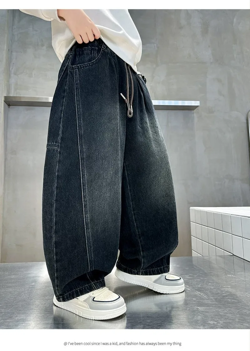 Teenager-Jungen-Jeans UNITIM 2026 Herbst Kinder-Jungen Vielseitige Patchwork-Jeans 4-14 Jahre Junge Jungen Schicke Gerade Hosen – Detail 26