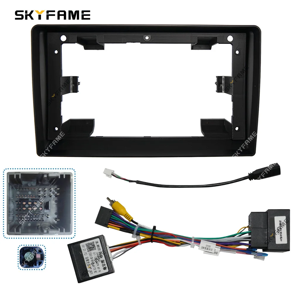 SKYFAME Auto Frame Fascia Adapter Canbus Box Decoder Android Radio Dash Fitting Panel Kit Voor Peugeot 308 308 SW 308 S T9