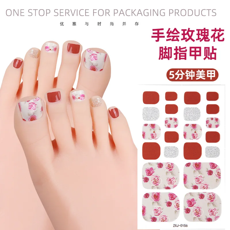 Top Nail Nuovo adesivo per unghie Toetop Adesivo per unghie personalizzato OEM Toetop Internet Celebrity Xiaohongshu Ins Piede sbiancante impermeabile Uomo