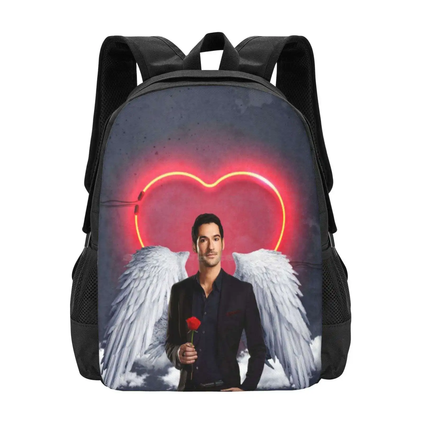 Lucifer # 1 Hot Sale Schoolbag Backpack Fashion Bags Lucifer Morningstar Devil Angel Tom Ellis