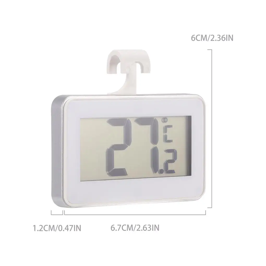 LCD Digital Refrigerator Thermometer Fridge Electronic Freezer Adjustable Stand Home Tester -30 To 60 ℃ Frost Warning