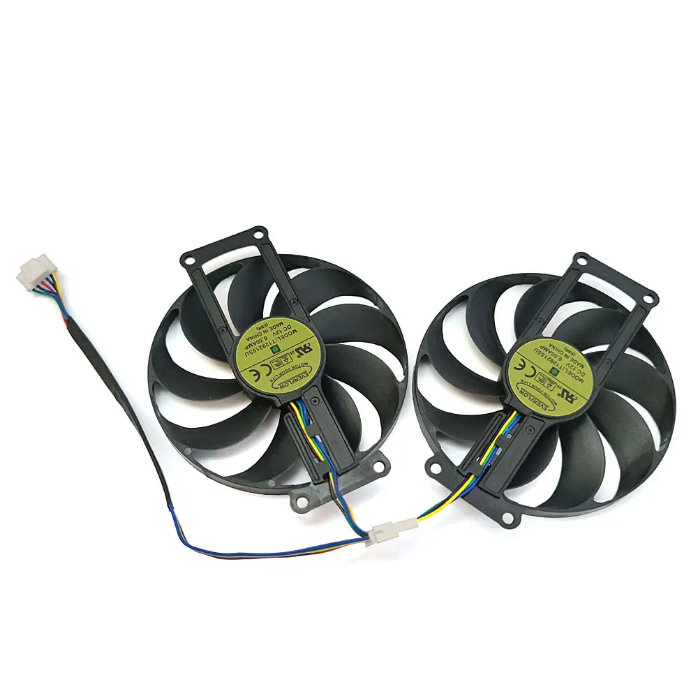 Nieuwe 1Lot FDC10H12S9-C T129215SU Gtx 1660 、 Rtx 2060 Gpu Fan, Voor Asus Rtx 2060 2070 、 gtx 1660 1660TI Dual Evo Video Card Cooling Fan