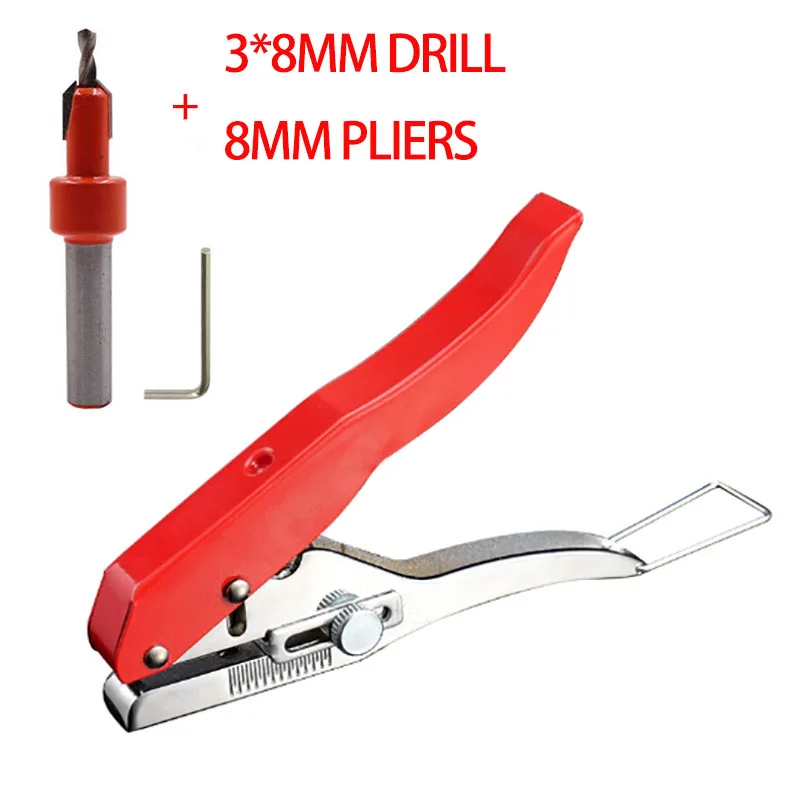 Handhold Round Hole Punch 3mm-8mm Puncher Plier Tools Credit Photo Paper Card Corner Hand Tool for Plastic Paper Edge Banding