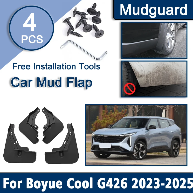 

Car Mudguards For Geely Boyue Cool G426 2023 2024 2025 Auto Mudflaps Splash Guard Front Rear Fenders Spare Parts Car Accessories