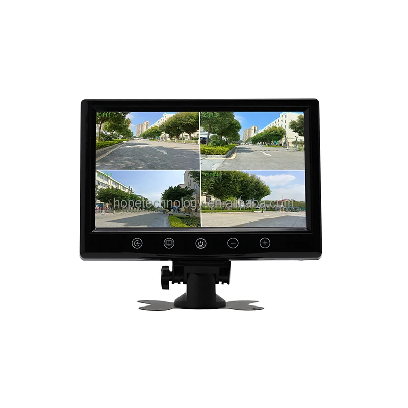 Touch Screen 4 Channels AV Video Input 9 Inches TFT Truck Monitor with Sunshade
