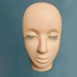 Tête de Mannequin en Gel de Silice pour la Pratique du Maquillage, Extension de Cils, Beurre de Cosmétologie