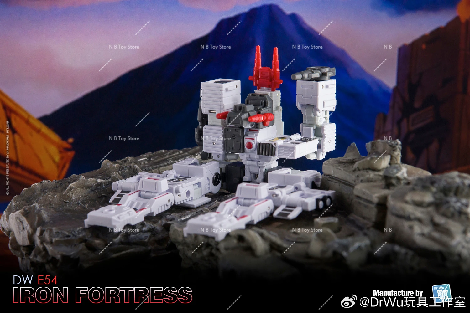 شخصية Dr.Wu Transformation IRON FORTRESS Metroplex Mini Action - هدية قابلة للجمع DW-E54 DWE54 DW-E54B متوفرة في المخزون