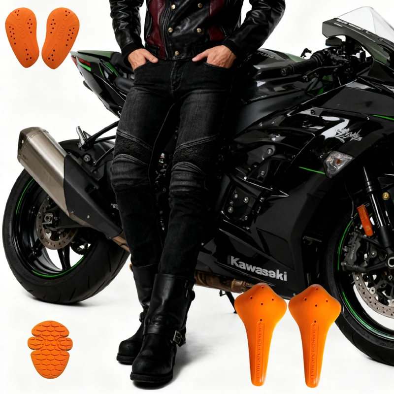 

Motorcycle Jeans Men Aramid Fiber Protection Pants Summer Riding Gear with Knee Armor