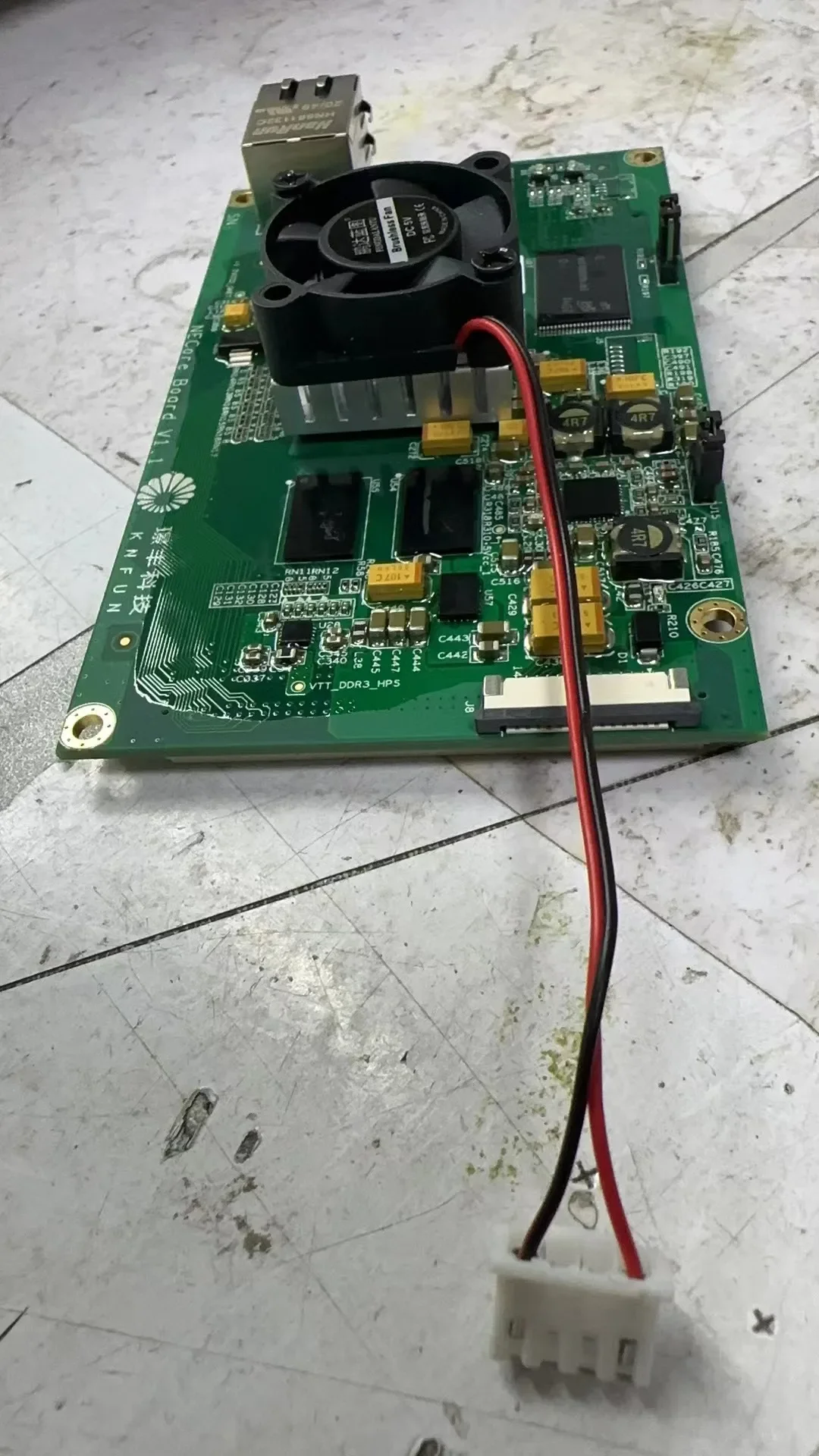 pa Custom 3010 5V dual ball fan with silver heat sink 10cm wire 2.54 four hole two wire as shown
