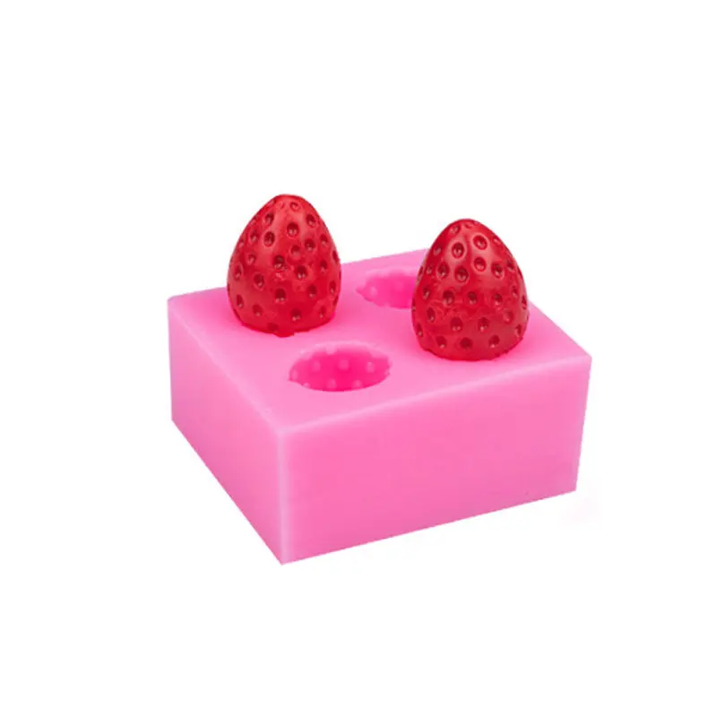 Strawberry Silicone Mold Fondant Chocolate Jelly Making Cake Tools Decorative Mold Oven Steam Available DIY Clay Resin Art