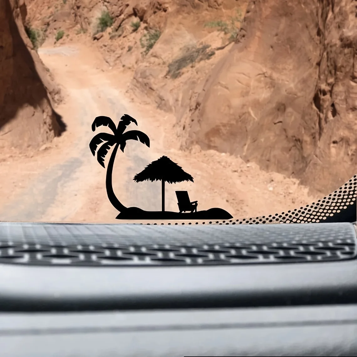 

Beach Palm Tree Sticker Set, Waterproof Vinyl Decals for Car Laptop, Black White Color Options, 2PCS Pack