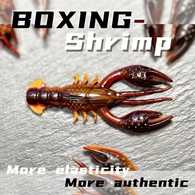 HAIMALUO Soft Lure TPE Lobster Bait 65mm 3.6g Hammer Shrimp Bait Crayfish Worm Shad Lobster Fishing Lures image 5