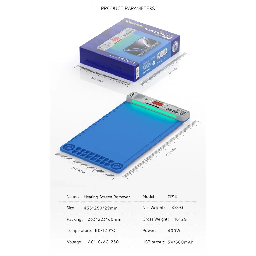 ميكانيكي شاشة LCD فاصل شاشة ديجيتال لوحة التدفئة المسبقة LED كشف الغبار ضوء للهاتف تجديد تفكيك إصلاح