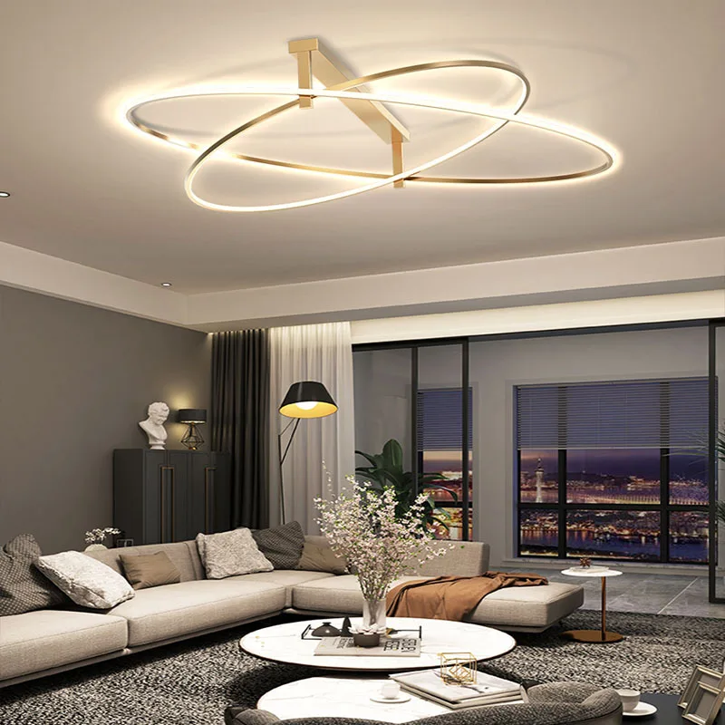 

SANDYHA Nordic Home Decor Chandelier for Living Room Luxury Lampa Sufitowa Led Ceiling Round Art Design Hanging Lampara Techo